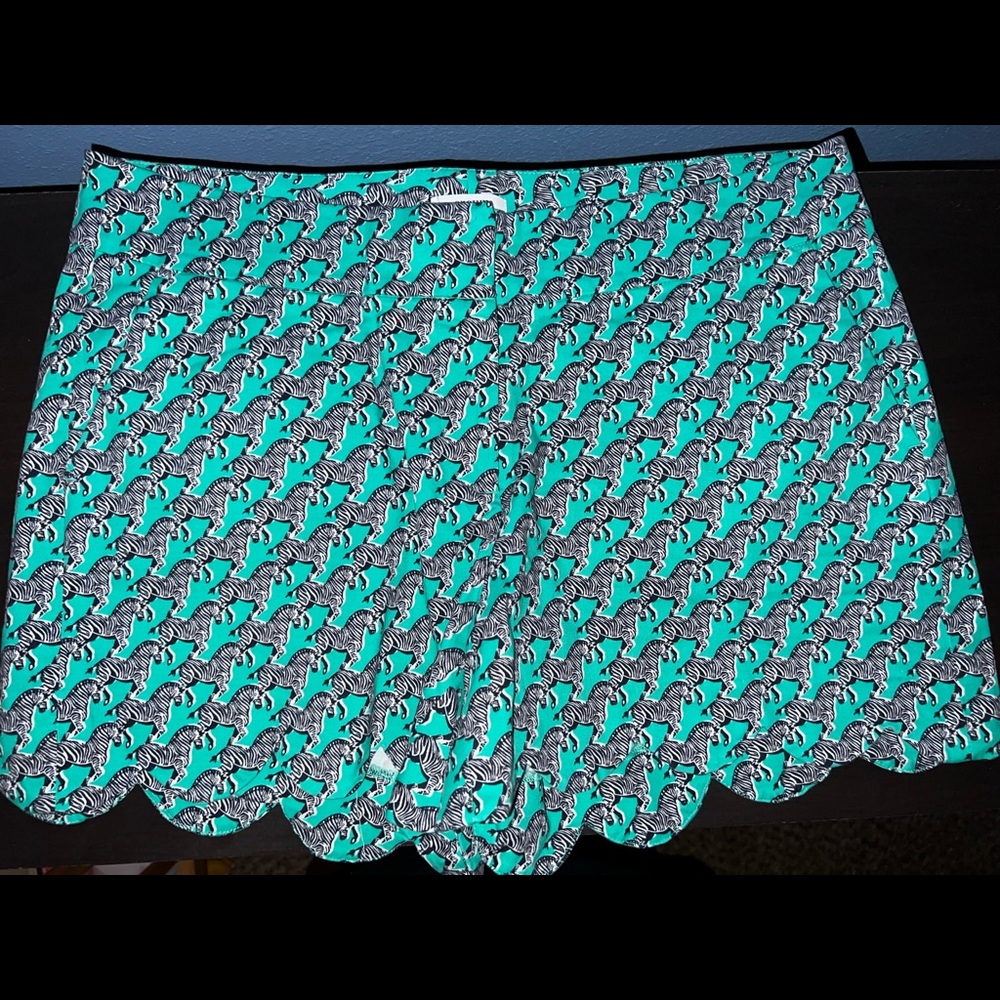 Crown & Ivy Scallop Shorts with Zebra print!